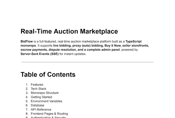 build auction marketplace with realtime bidding